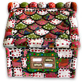 The Gingerbread House Red & White Hand Painted Ceramic LED Christmas Village House - Heather Freitas 