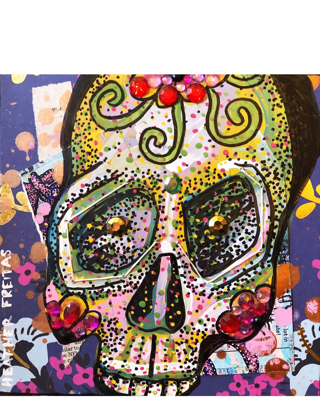 The Princess - skull painting - Heather Freitas 