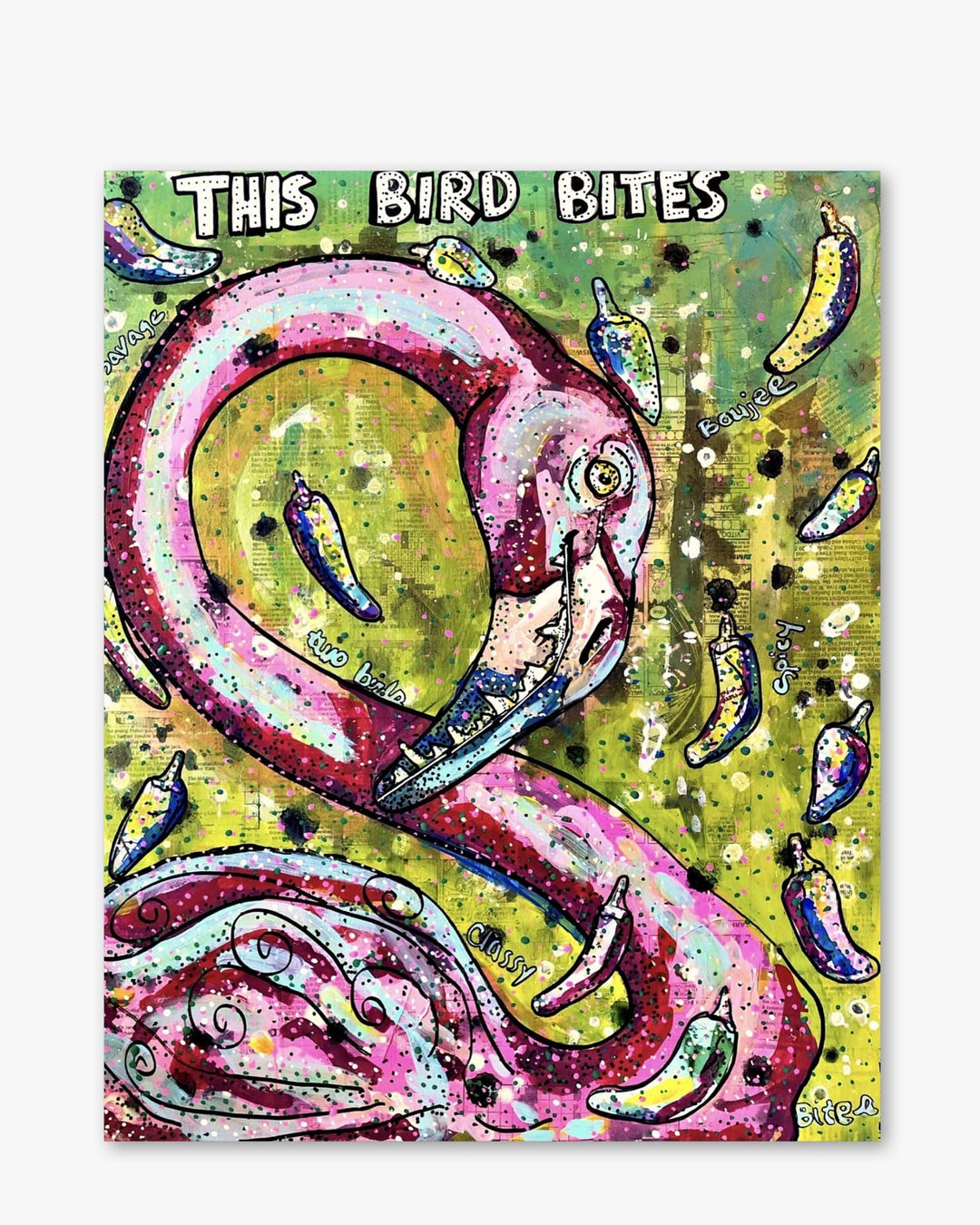 This Bird Bites ( Original Painting )