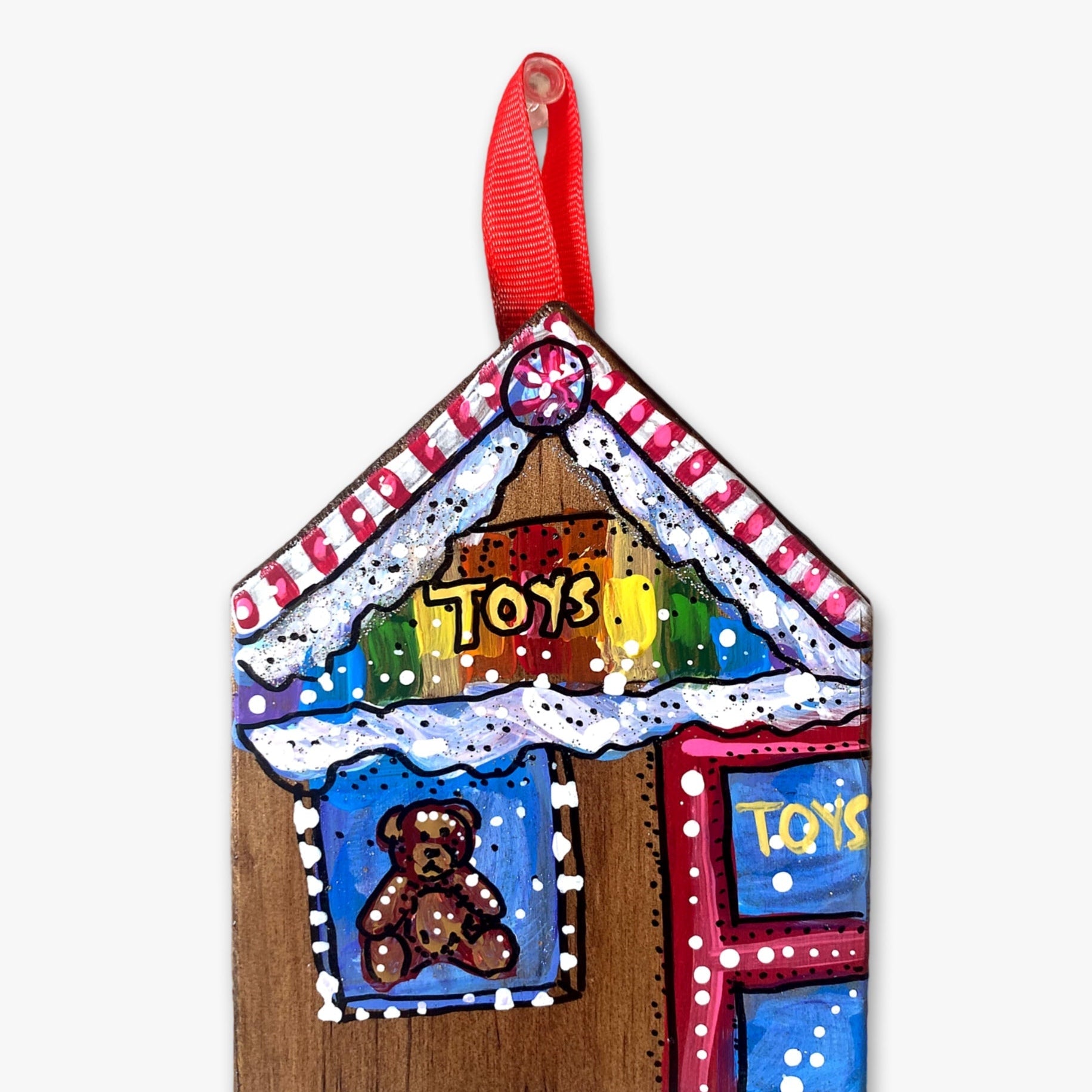 Toy Store - Hand Painted Ornament - Heather Freitas 