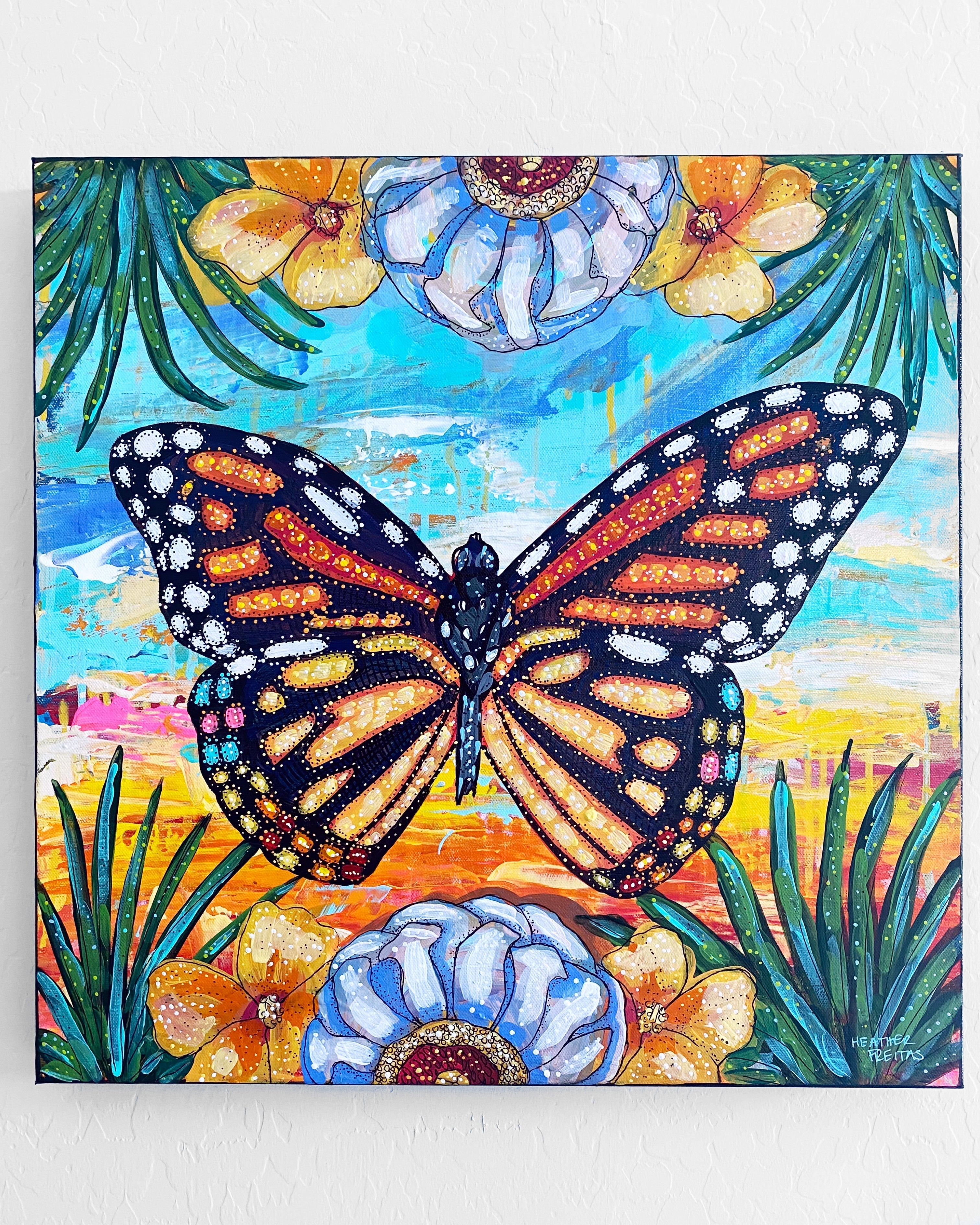 Tropical Monarch Bloom Butterfly - Heather Freitas 