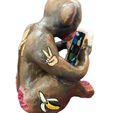 View No Evil - Clay Sculpture - Heather Freitas 