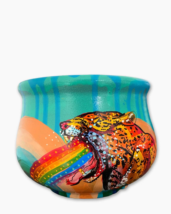 Vintage Rainbow Jaguar Planter - Heather Freitas 