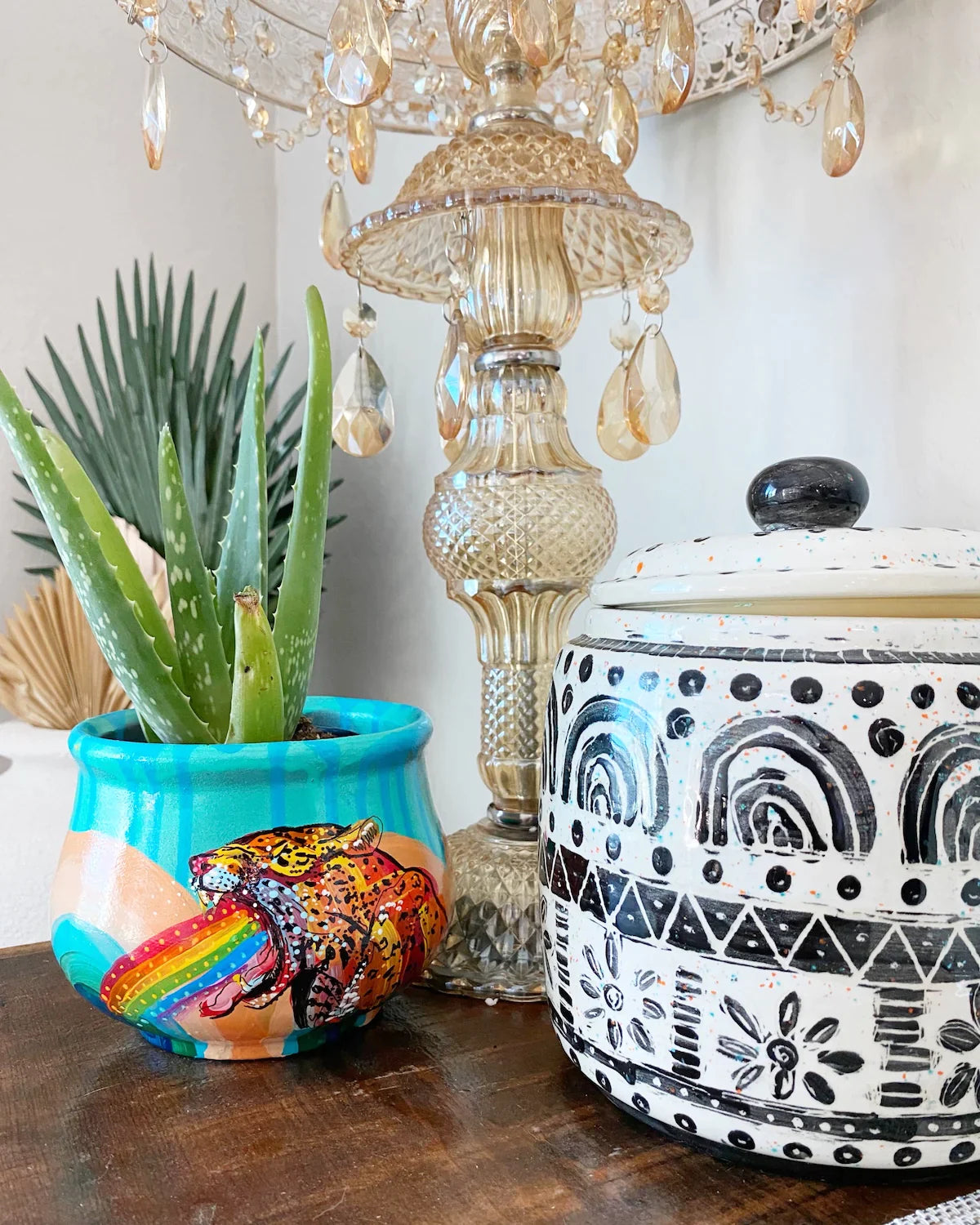 Vintage Rainbow Jaguar Planter - Heather Freitas 