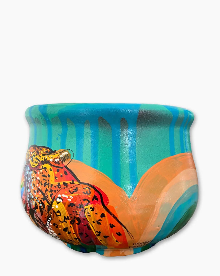 Vintage Rainbow Jaguar Planter - Heather Freitas 