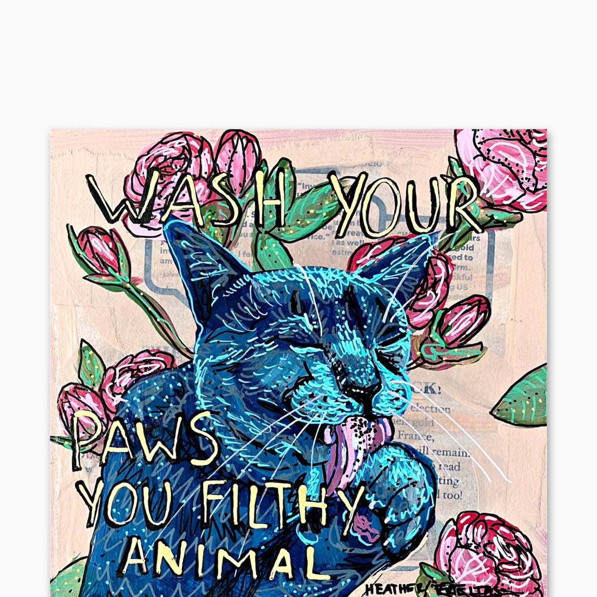 Wash Your Paws Cat Study - Heather Freitas 