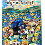 Welsh Corgi Field Of Flowers - Have A Nice Poop - Heather Freitas 