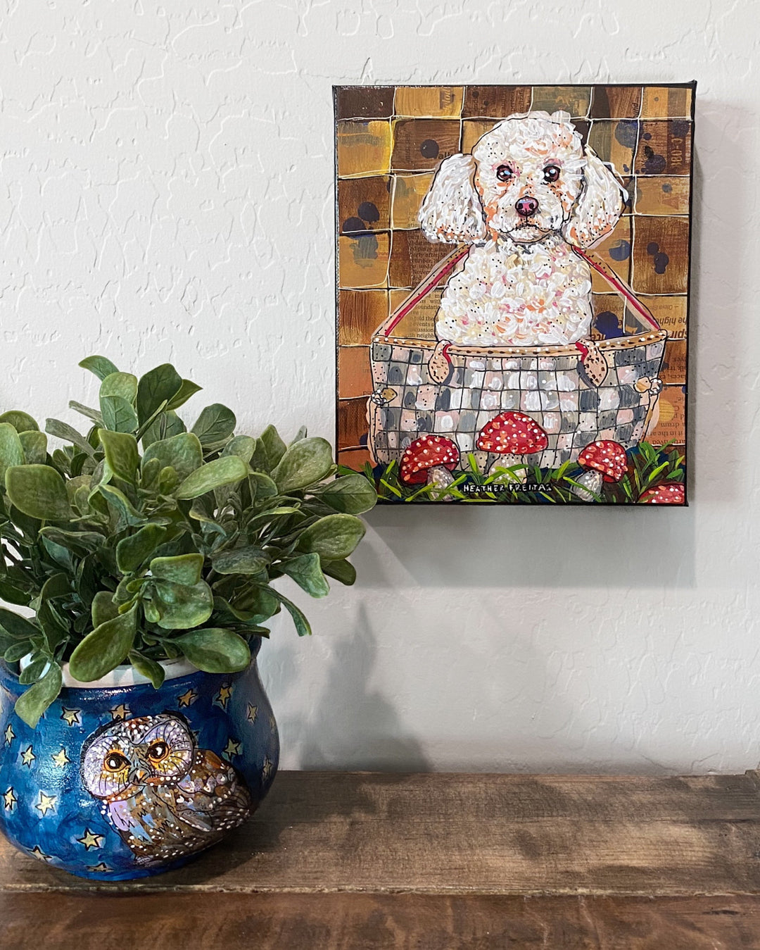 White Toy Poodle ( Original Painting )