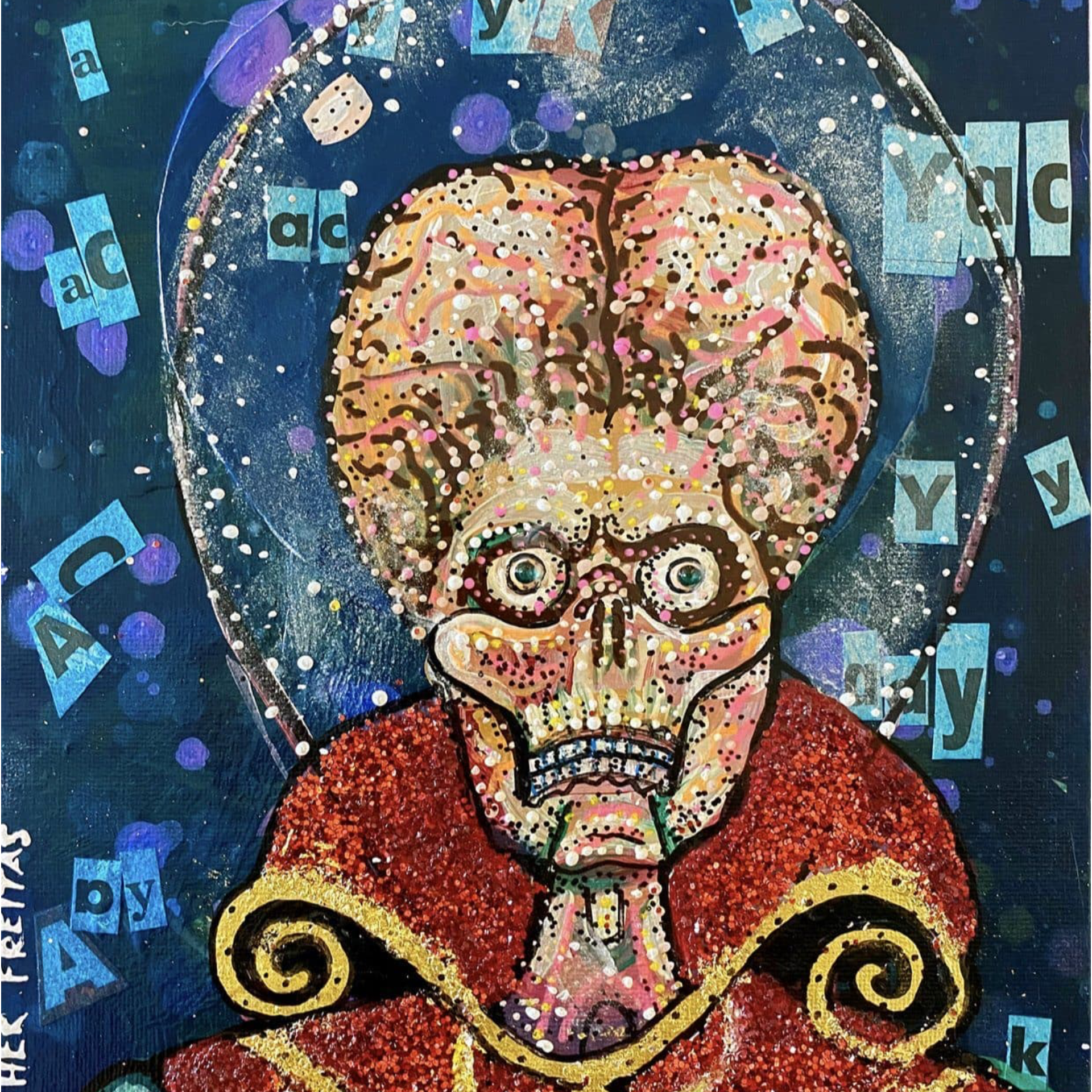 Yack Mars Attacks - original - Heather Freitas 