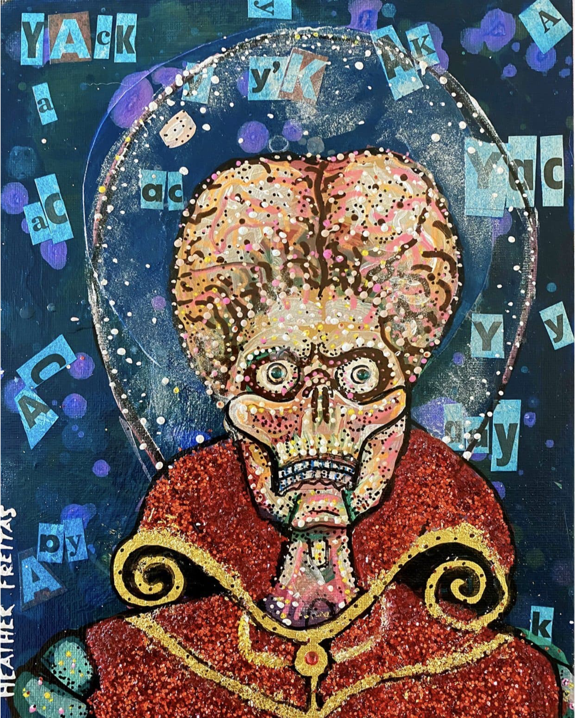 Yack Mars Attacks - original - Heather Freitas 