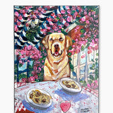 Yellow Labrador At Italian Restaurant - Heather Freitas 
