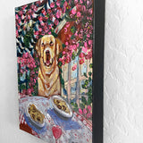 Yellow Labrador At Italian Restaurant - Heather Freitas 