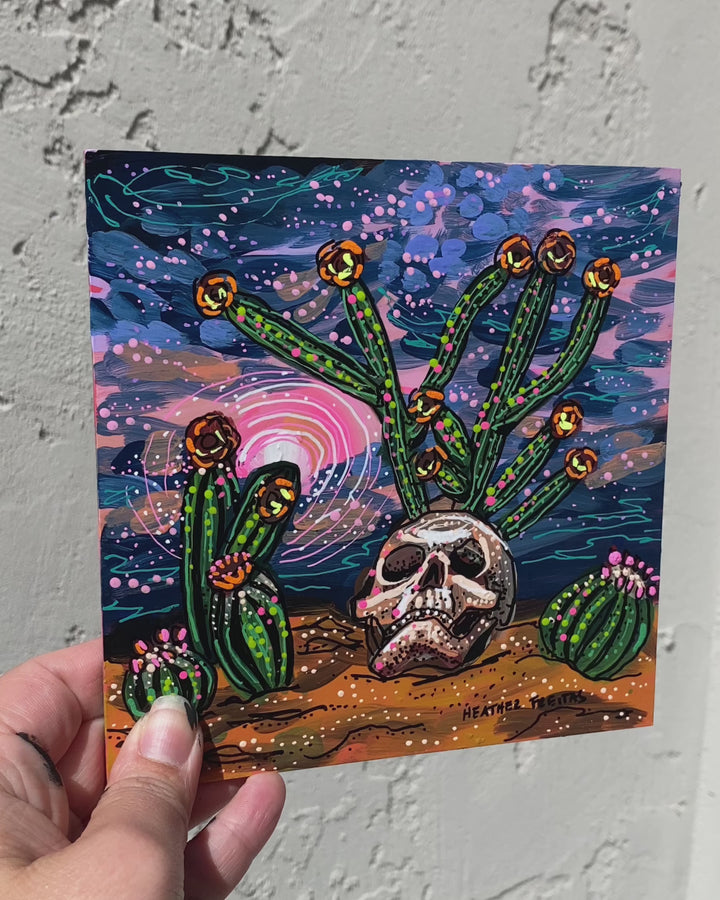 Twilight Desert Skull ( Original Painting )