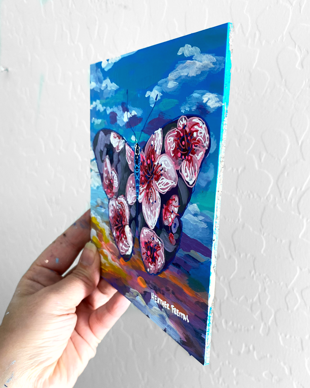Sunset Cherry Blossom Butterfly - Heather Freitas 