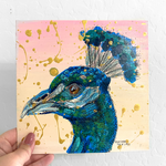 Emerald Peacock ( Original Painting ) - Heather Freitas - fine art home deccor